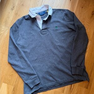 Ralph Lauren Dark Gray Long Sleeve Polo Shirt